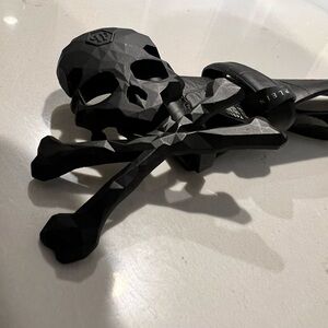 Philipp Plein Black Skull Belt